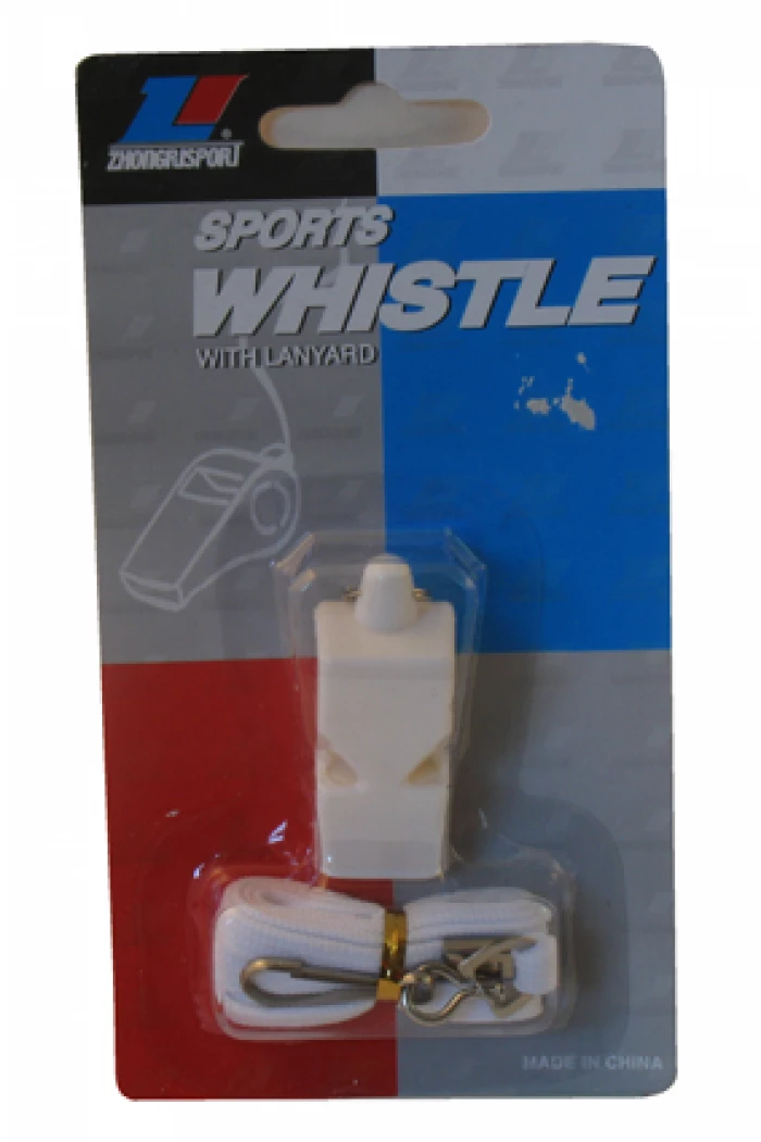 Whistle with drawstring White