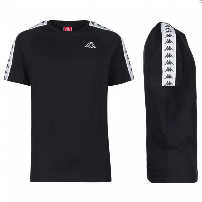 Kappa - T-shirt Banda Coen Slim Nera / Bianca MC