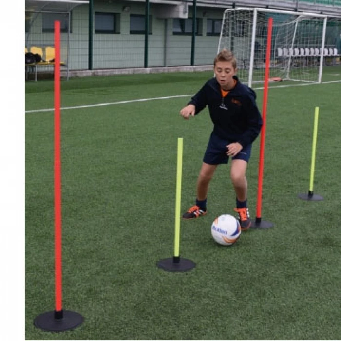 Liski - Palo Slalom 'Telescopico 2 in 1' Giallo Fluo SENZA BASE