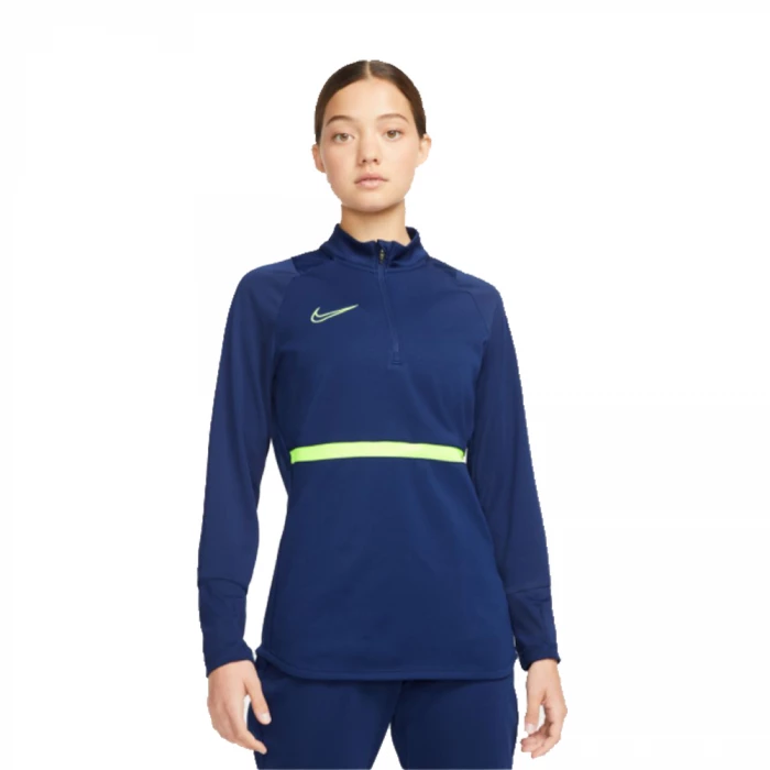 Nike - DONNA Felpa Dri-FIT Academy Royal/Giallo Fluo
