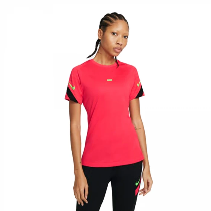 Nike - DONNA T-Shirt Dri-FIT Strike Rosso-Nera
