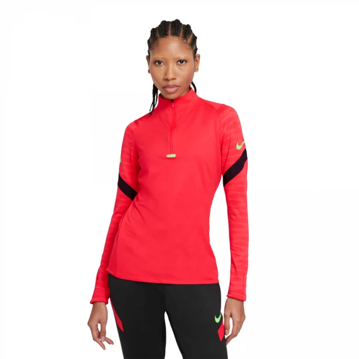 Nike - DONNA Felpa Dri-FIT Strike Rosso-Nera