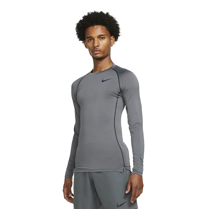 Nike - Grey Pro Dri-Fit Crewneck Shirt