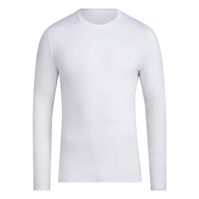 adidas - White Techfit LS Tee