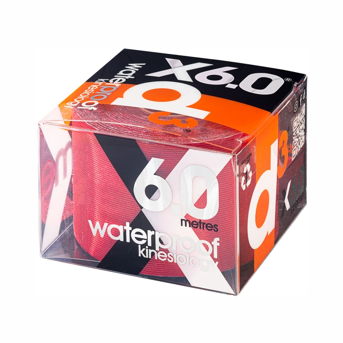 d3tape - X6.0 Waterproof Kinesiology Tape Red